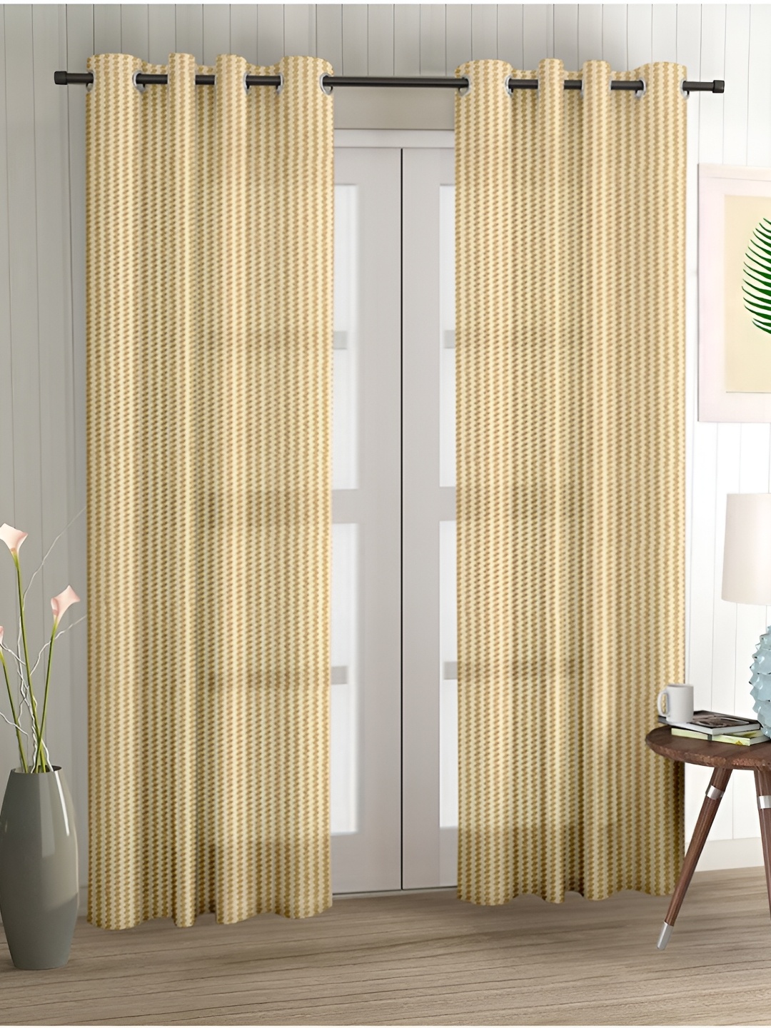 

Aura Beige 2 Pieces Sheer Door Curtains