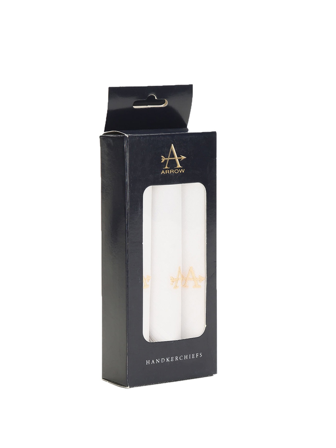 

Arrow Men Pack Of 3 Striped Pure Cotton Handkerchief, White