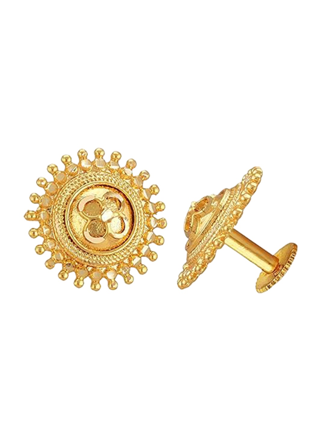 

Vighnaharta Gold-Plated Floral Studs Earrings