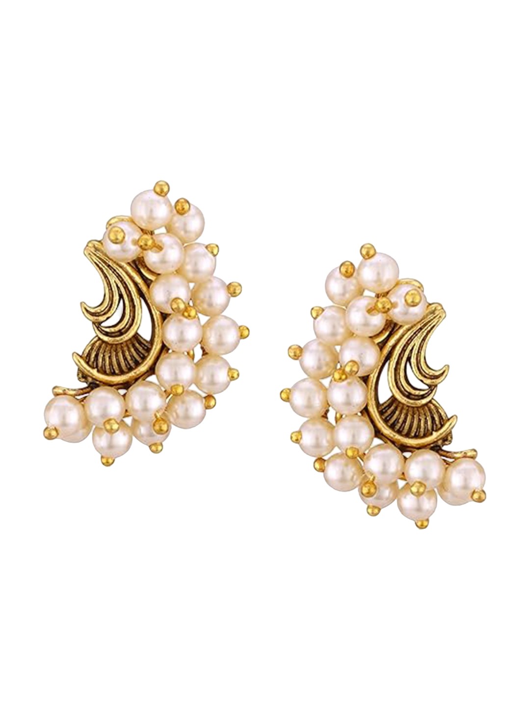 

Vighnaharta Gold-Plated Floral Stud Earrings