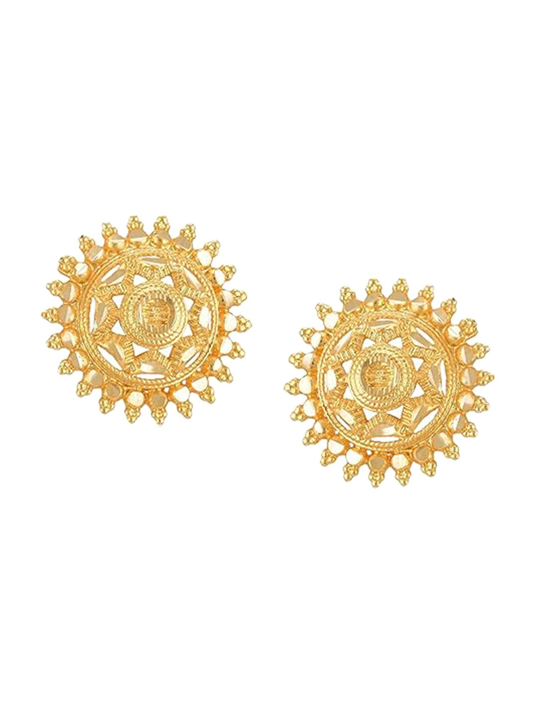 

Vighnaharta Gold-Plated Floral Stud Earrings