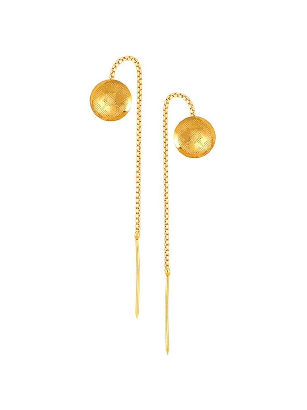 

Vighnaharta Gold-Plated Contemporary Drop Earrings