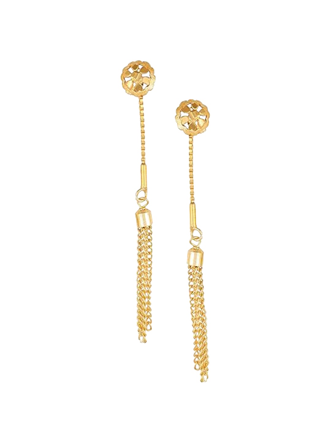 

Vighnaharta Gold-Plated Floral Drop Earrings