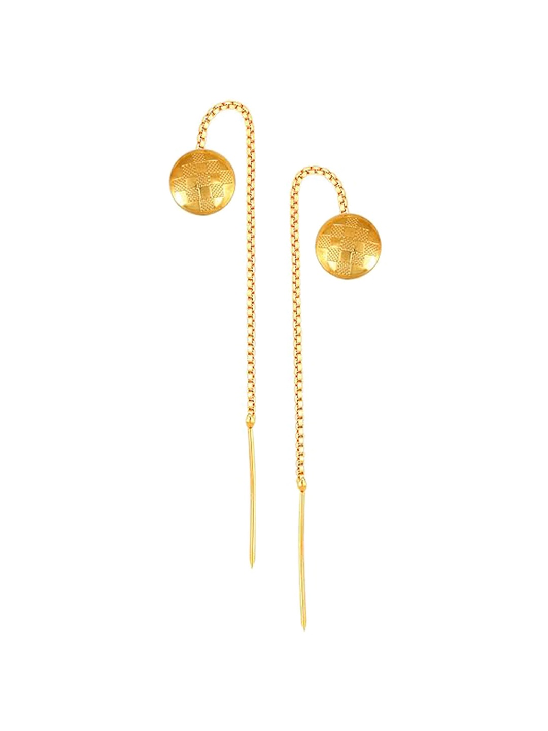 

Vighnaharta Gold Plated Floral Shaped Suidhaga Drop Earrings