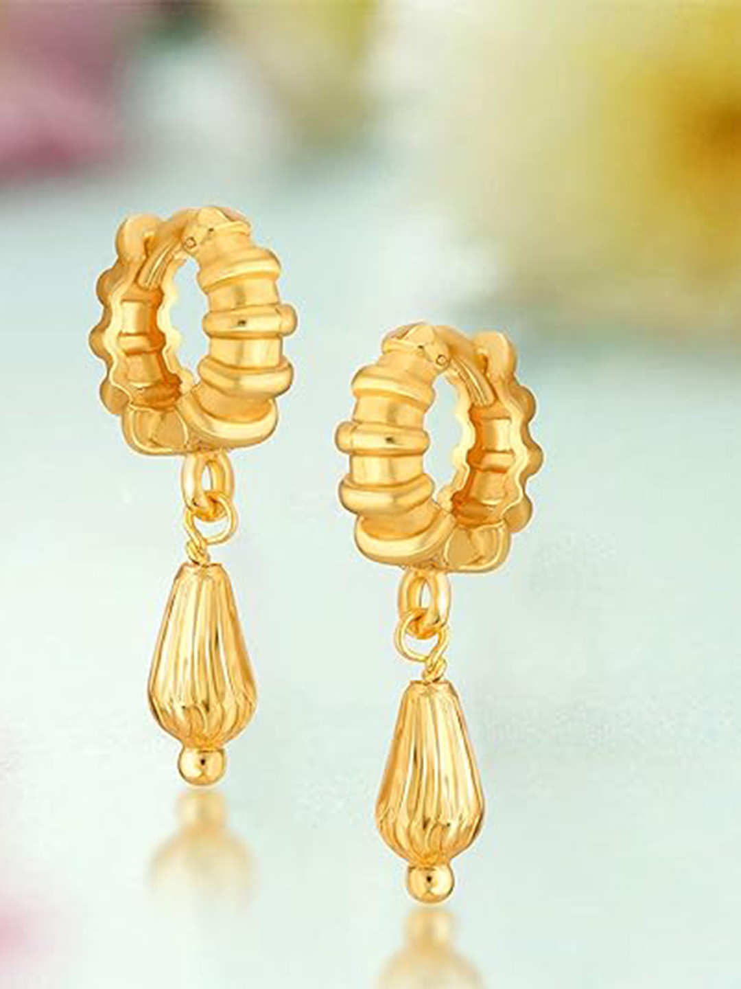 

Vighnaharta Gold-Plated Drop Earrings