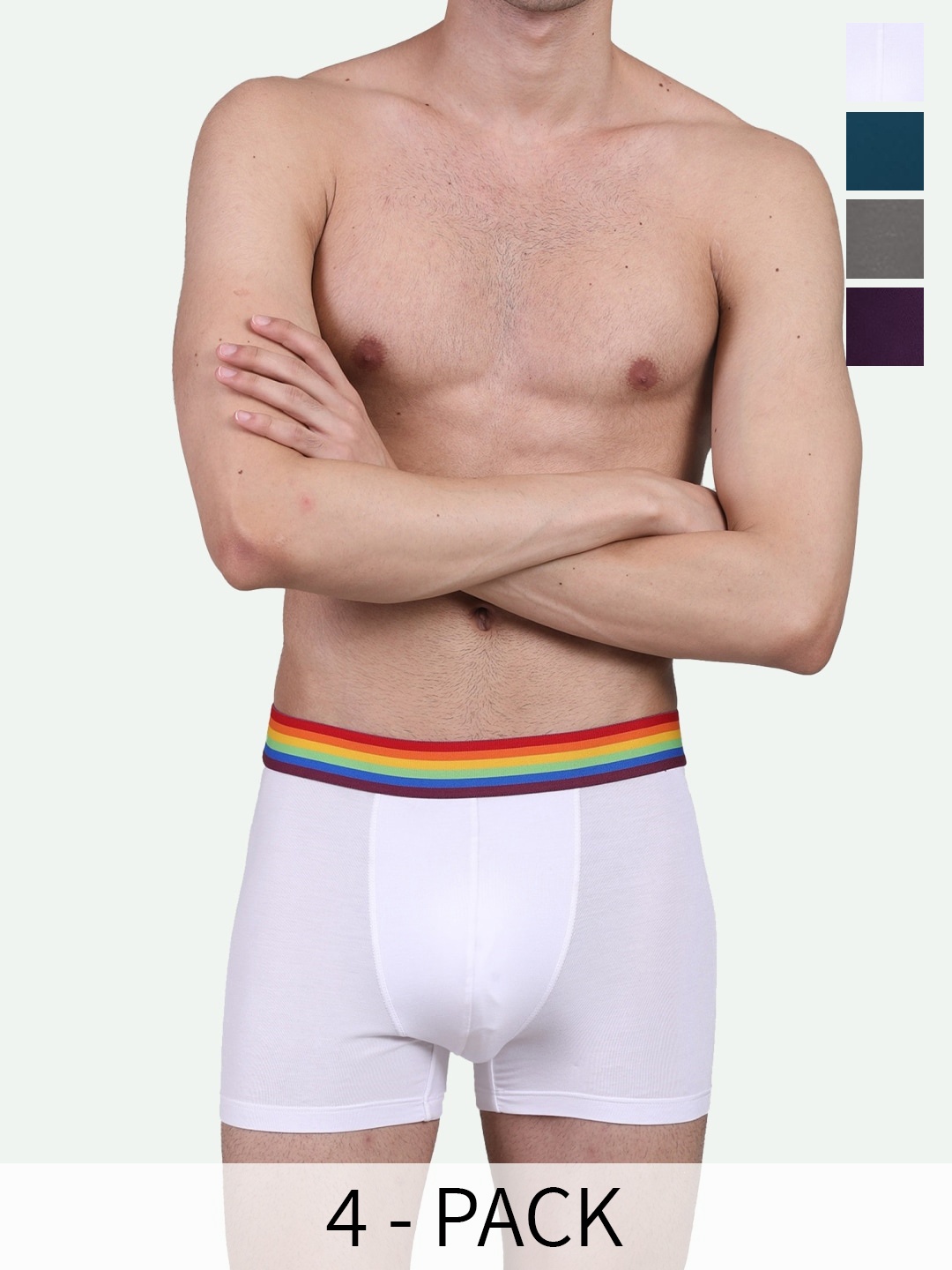 

FREECULTR Pack Of 5 Anti Bacterial Modal Trunks, White