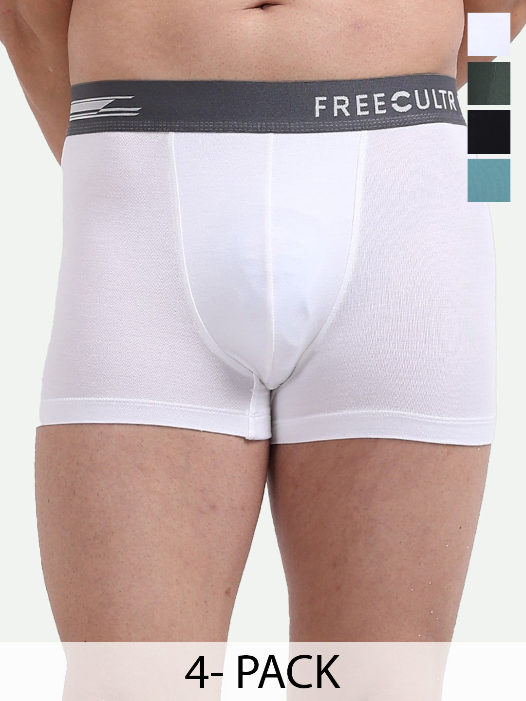 

FREECULTR Pack Of 5 Anti Bacterial Modal Trunk, Black