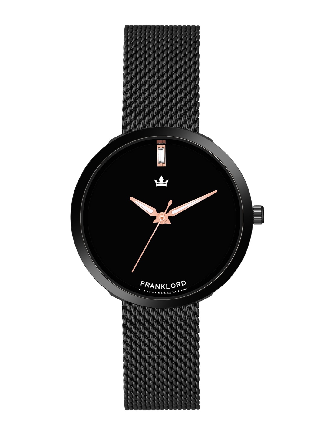 

Franklord Women Textured Straps Analogue Watch F-118 BLL, Black