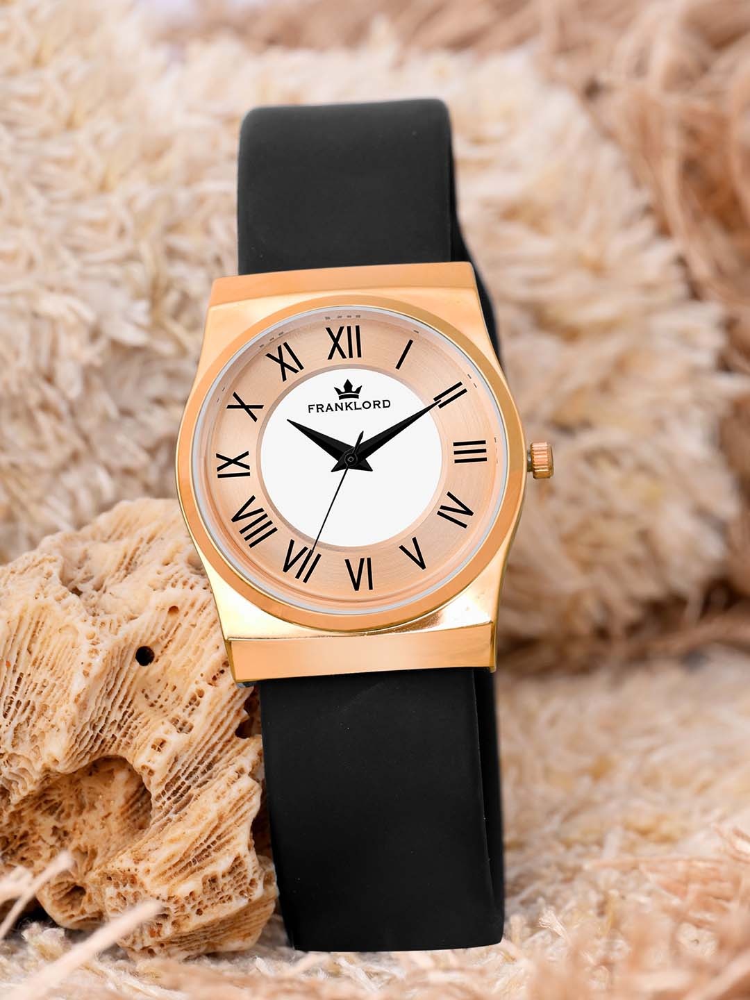 

Franklord Women Dial & Leather Straps Analogue Automatic Watch F-140 SLRL, Gold