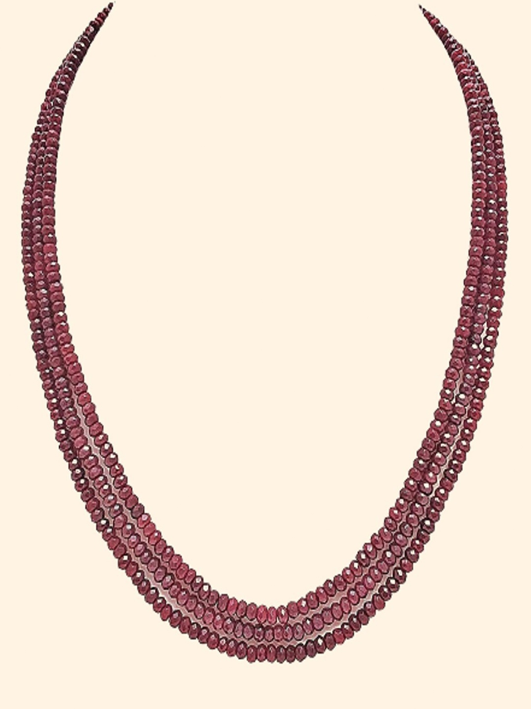 

Runjhun Onex Beaded Layered Necklace, Maroon