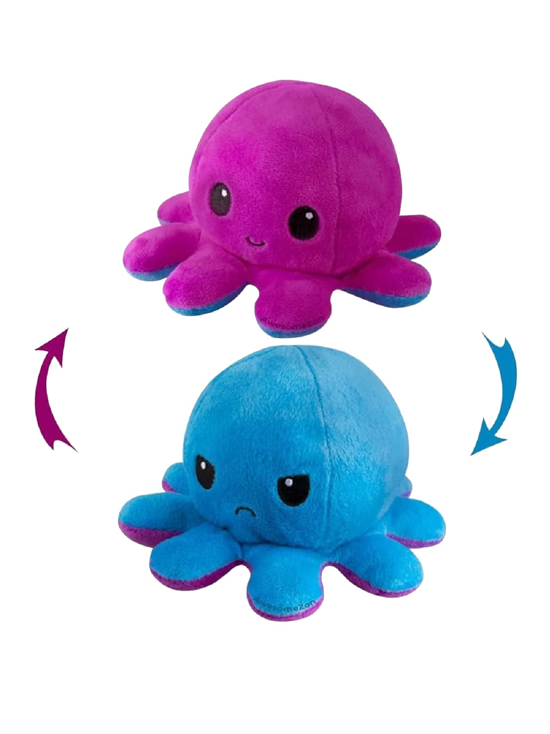 

CareDone Microfibre Reversible Octopus Cotton Soft Toys and Dolls, Purple