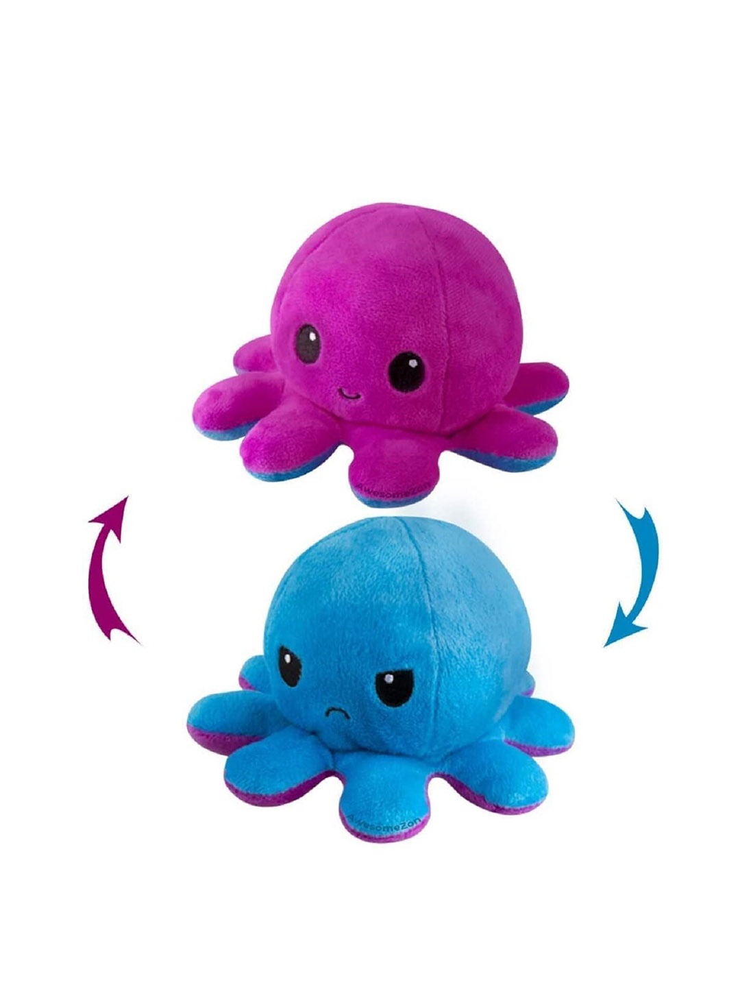

CareDone Microfibre Reversible Octopus Cotton Soft Toys and Dolls, Blue