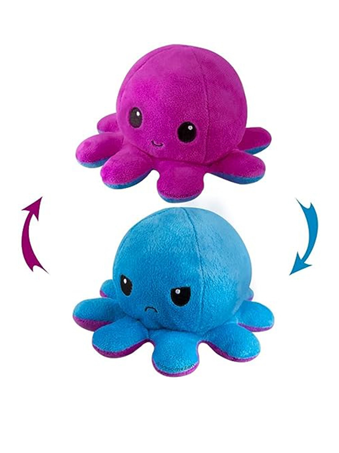 

CareDone Microfibre Reversible Octopus Cotton Soft Toys and Dolls, Blue