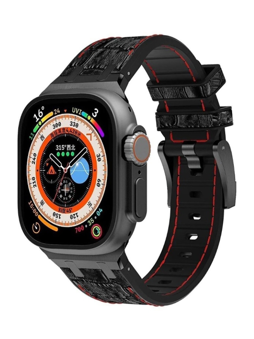 

PEEPERLY Men Urban Craft Fusion Guard Apple Watch Strap APUCFG49M17C, Brown