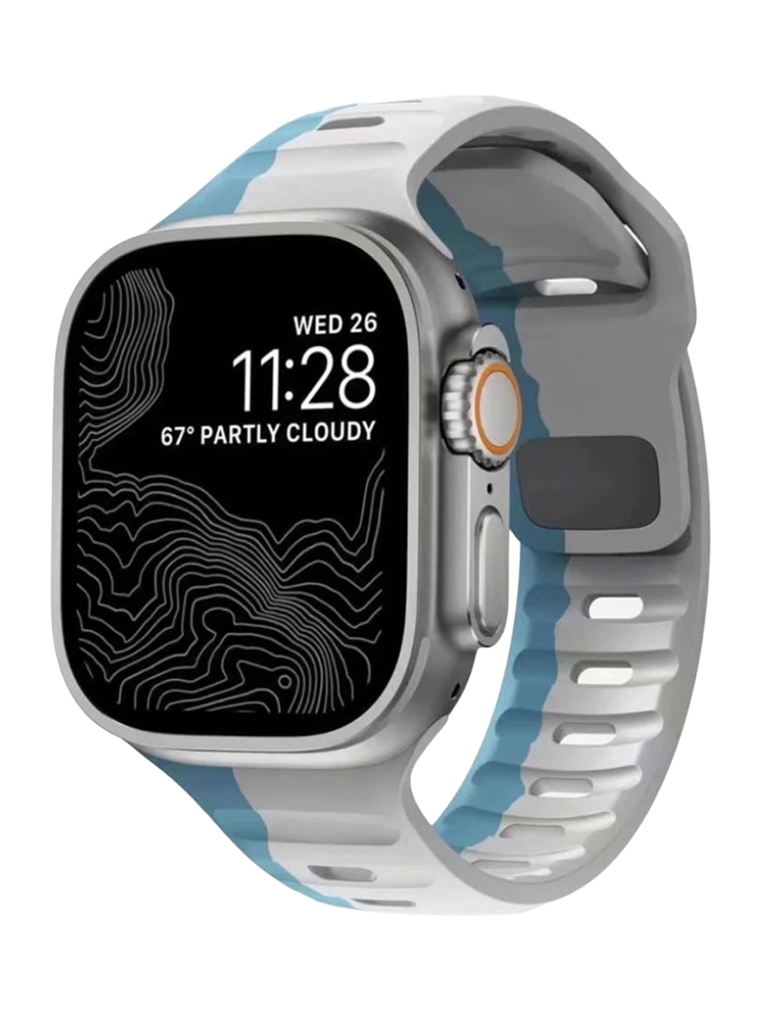 

PEEPERLY Silicon Smartwatch Strap APFSBS42M12C, Blue