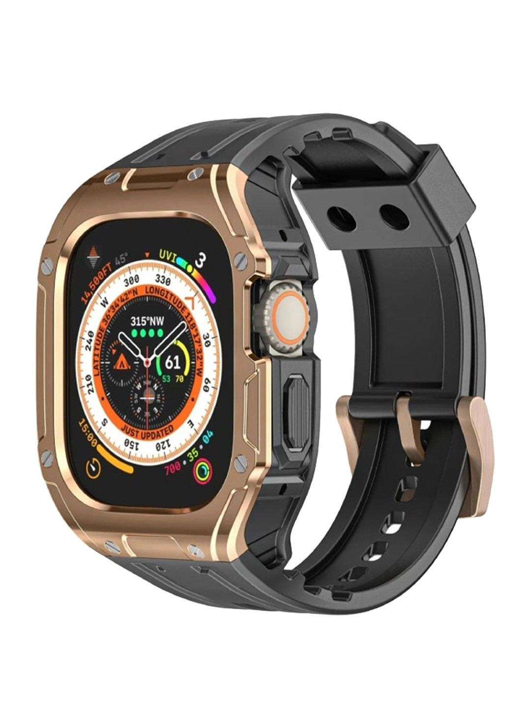 

PEEPERLY Men Silicon Smartwatch Strap APRASB49M14C, Gold