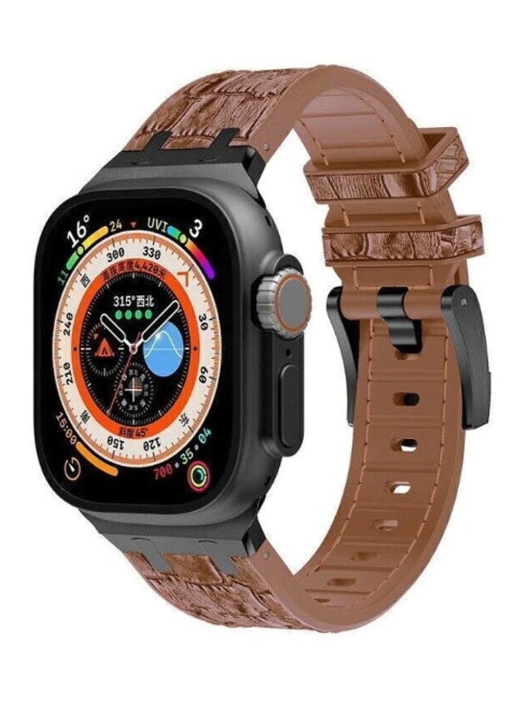 

PEEPERLY Men Urban Craft Fusion Guard Apple Watch Strap APUCFG42M17C, Brown