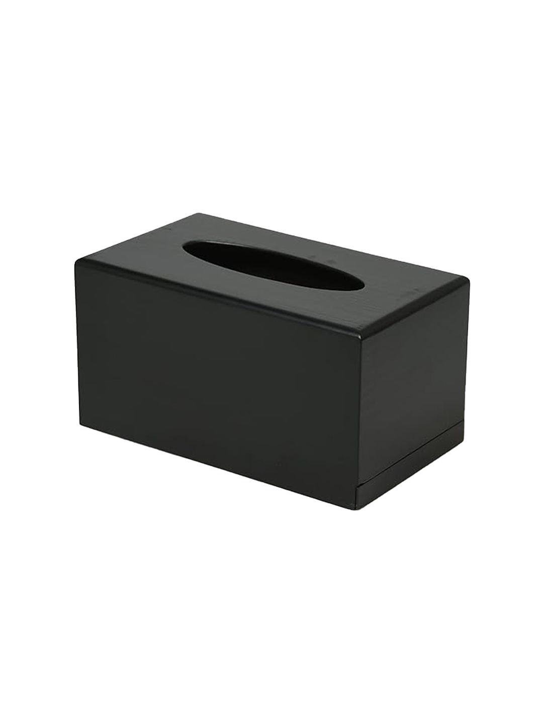 

woodenclave Black Wooden Rectangular Tissue Holder