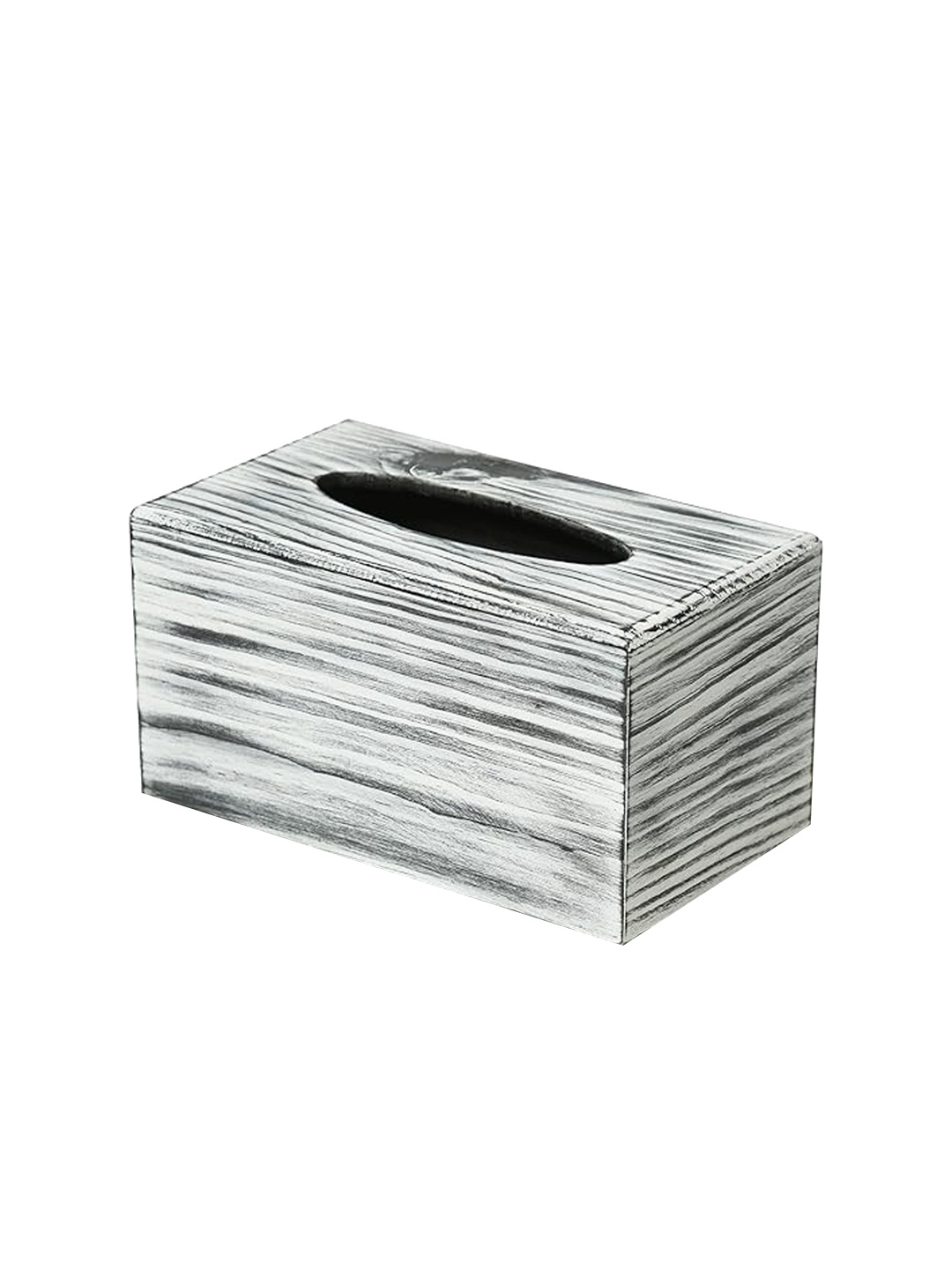 

woodenclave White & Black Printed Tissue Holder