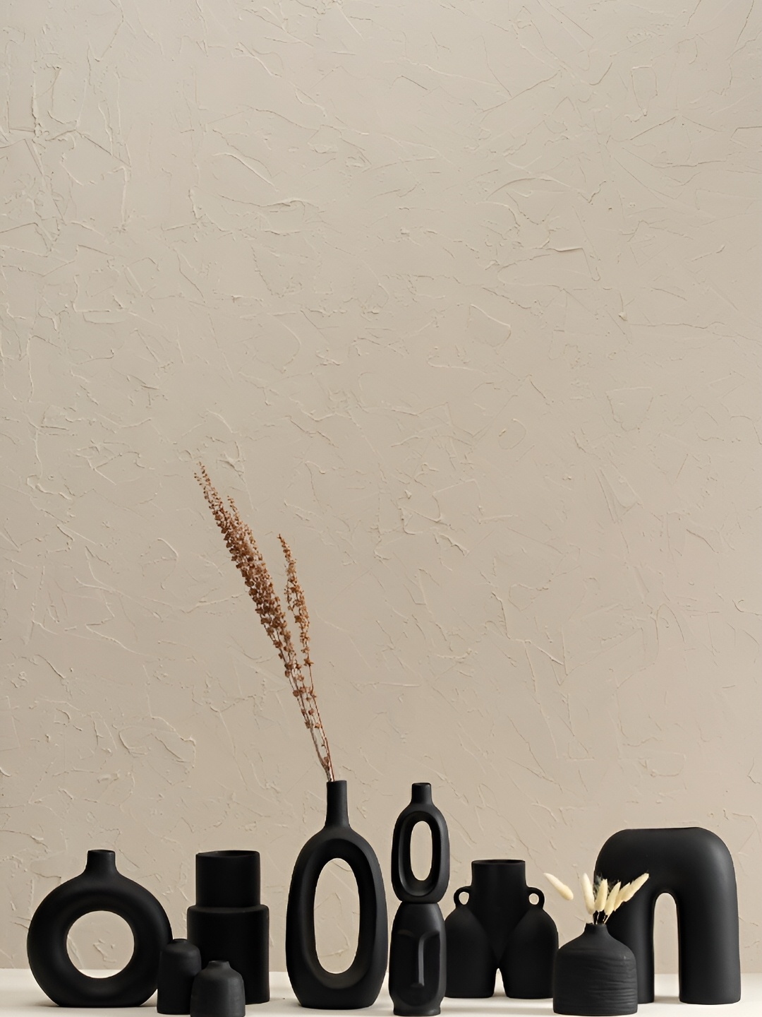 

PUREZENTO Black 10Pcs Farmhouse Ceramic Flower Vases