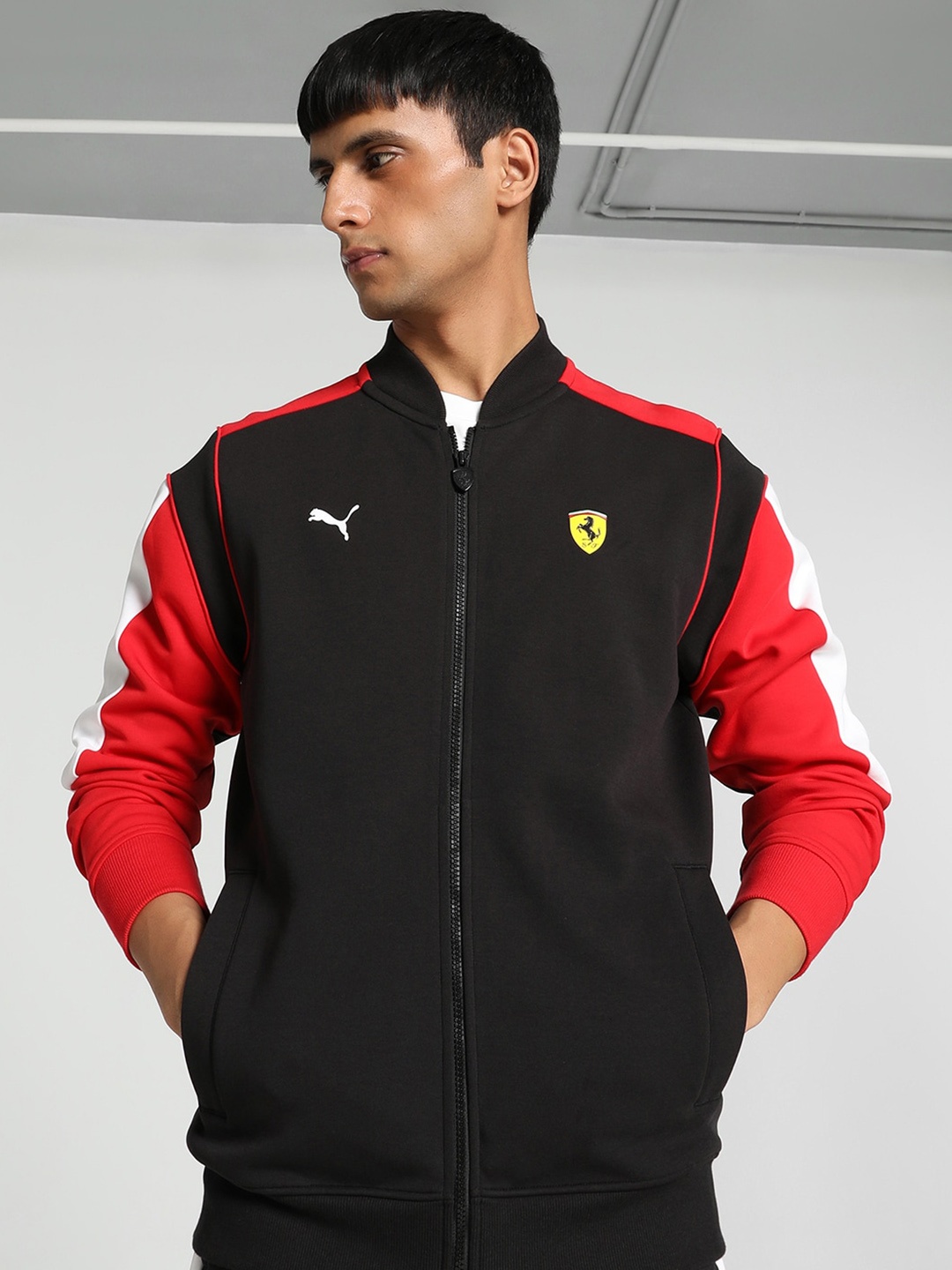 

PUMA Motorsport Scuderia Ferrari Race MT7 Printed Track Sports Jacket, Black