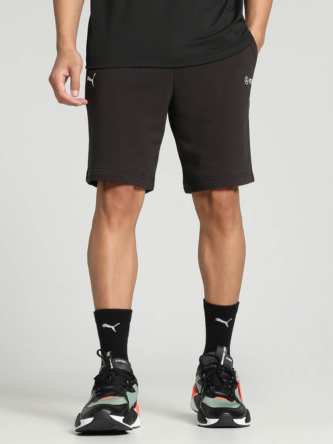 

PUMA Motorsport Mercedes-AMG Petronas Men Cotton Sports Shorts, Black