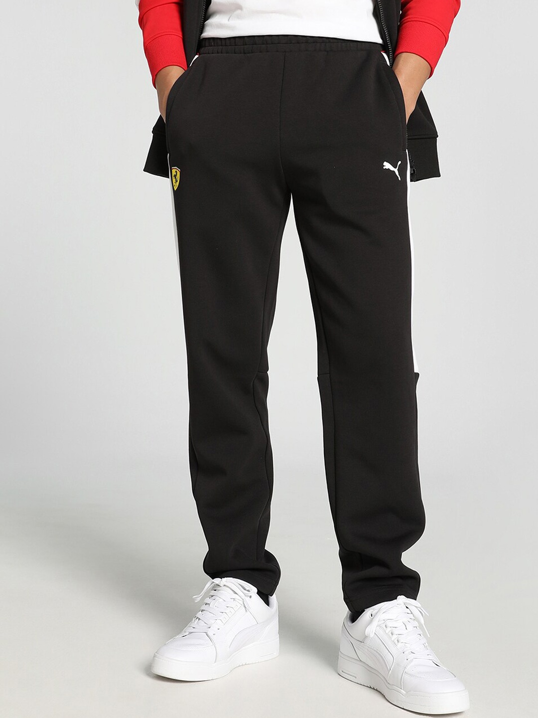 

PUMA Motorsport Men Colour-Blocked Track Pants, Black