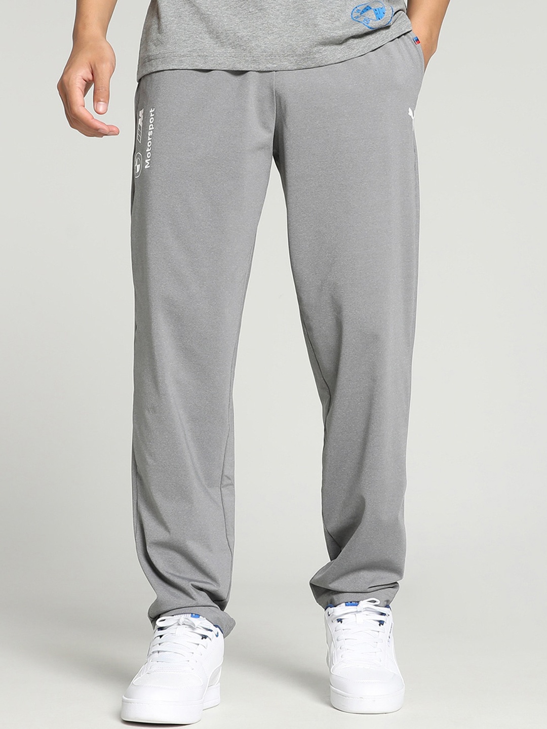PUMA Motorsport Men Mid-Rise Track Pants, Grey