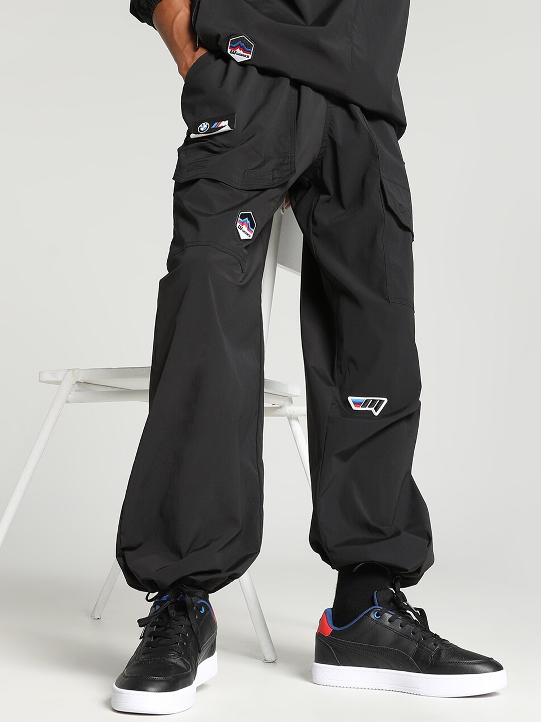 PUMA Motorsport BMW M Men Summer Crew Cargo Joggers, Black