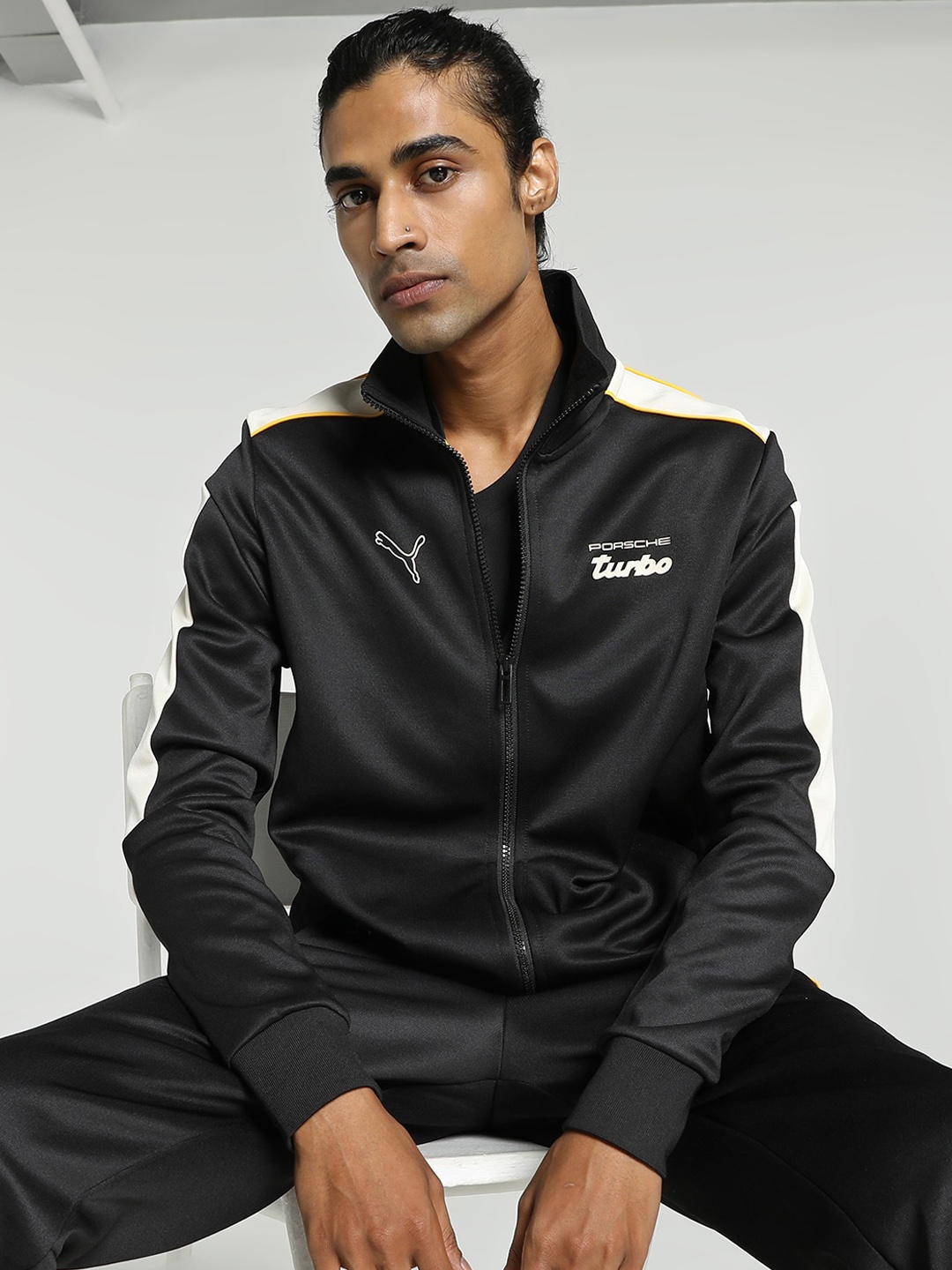 

PUMA Motorsport Porsche Legacy Stand Collar Sporty Jacket, Black