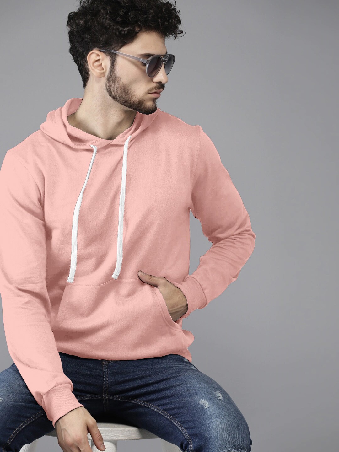 

BAESD Hooded Cotton Sweatshirt, Peach