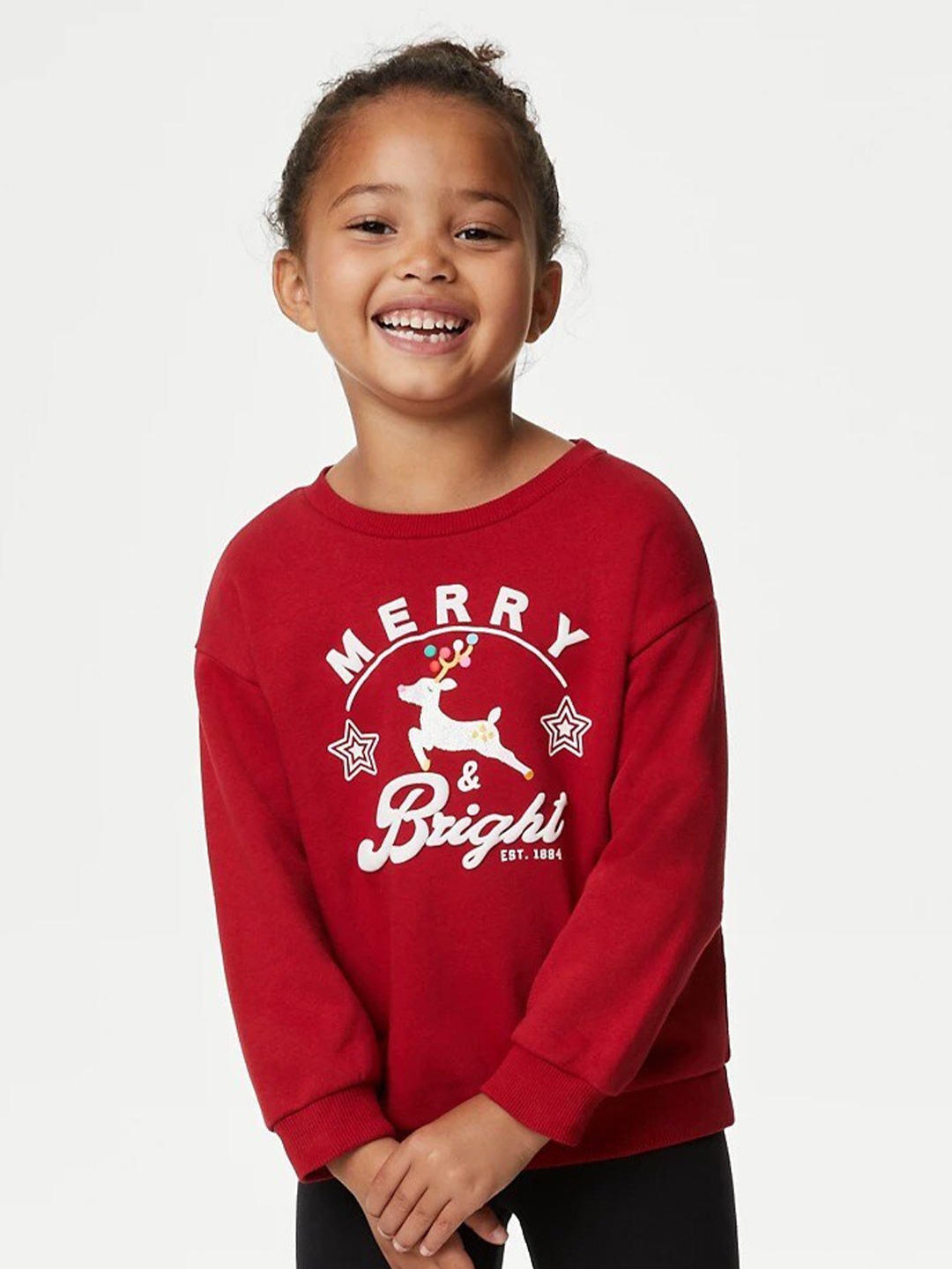 

Marks & Spencer Girls Round Neck Sweatshirt, Red