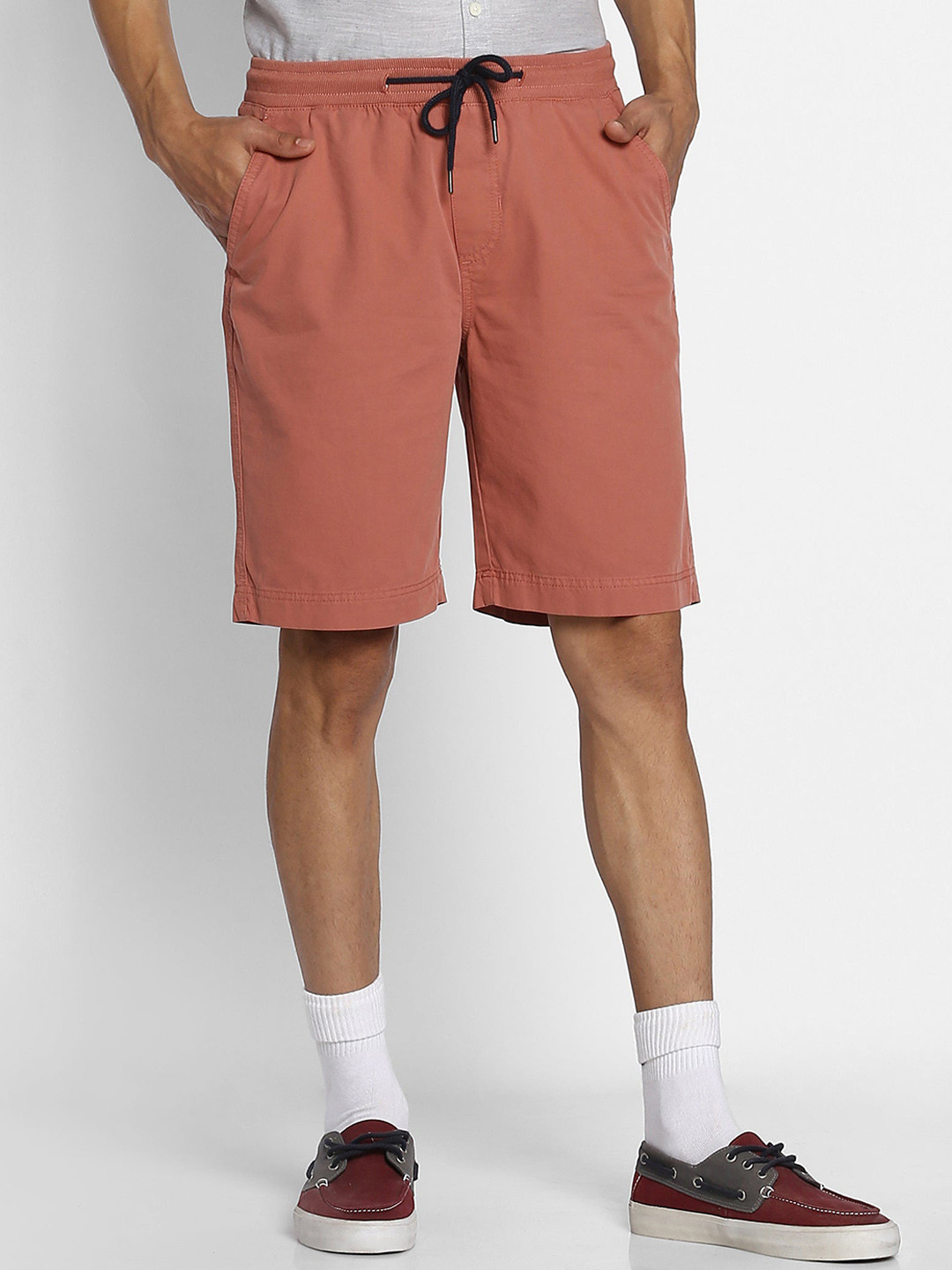 

Red Flame Men Pure Cotton Shorts, Pink