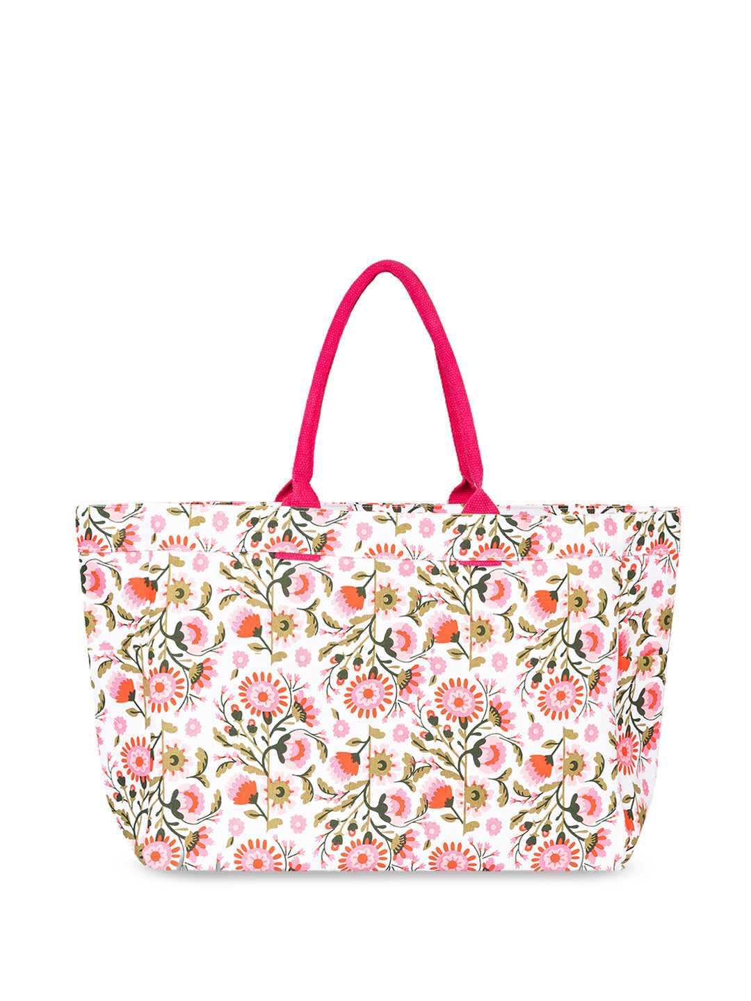

AQVA Floral Printed Oversized Shopper Shoulder Bag, Pink