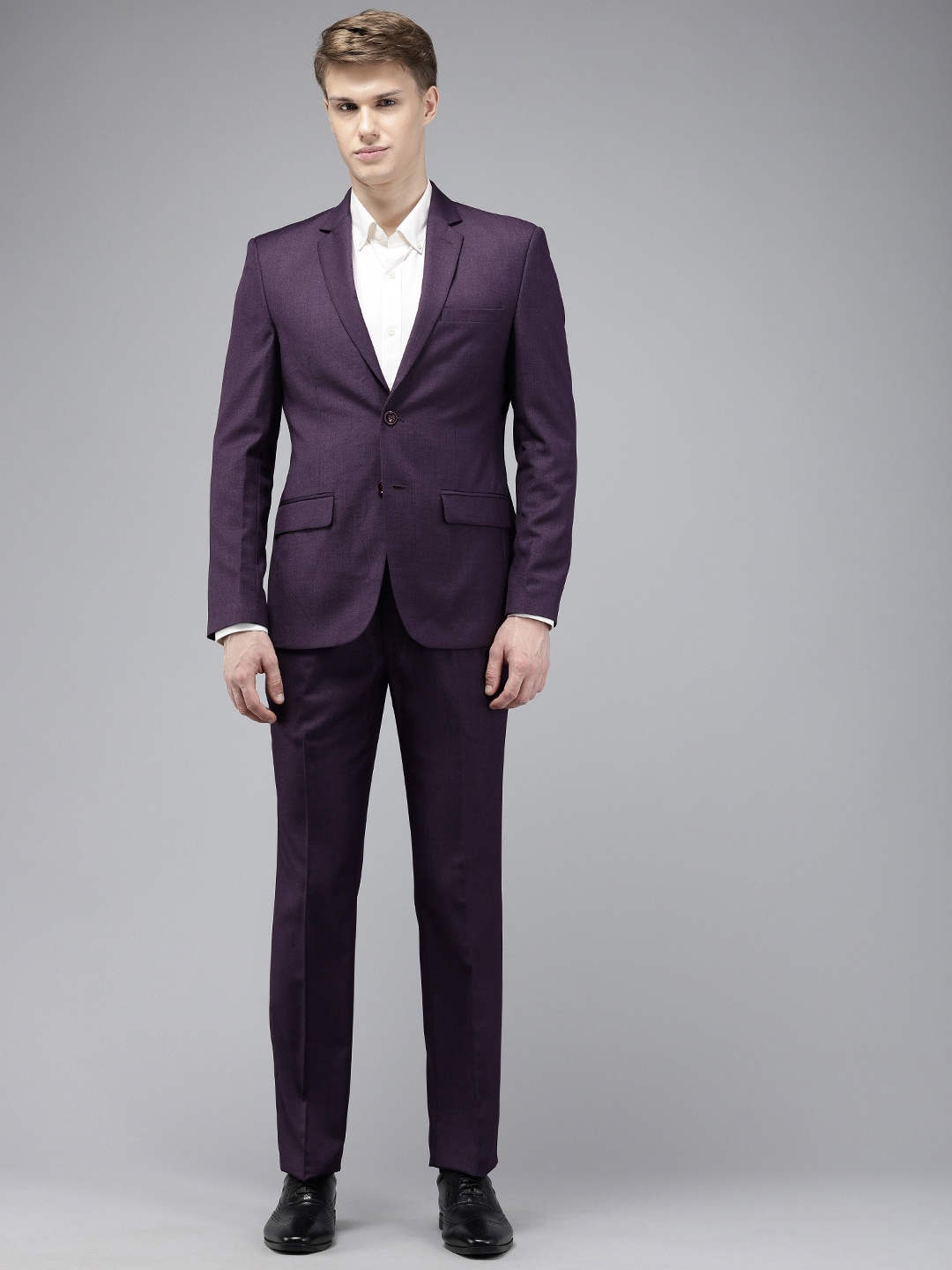 

Park Avenue Single Breasted Slim Fit 2 Piece Formal Suits, Violet