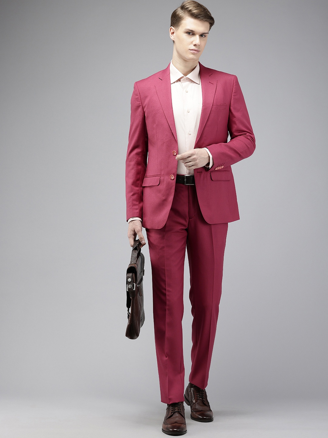 

Park Avenue Slim Fit 2 Piece Formal Suit, Pink