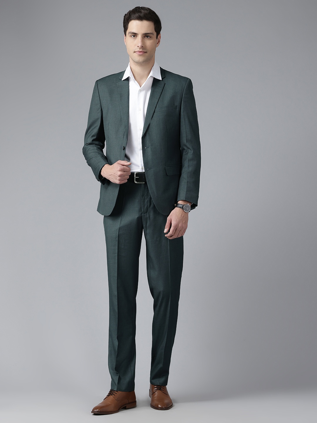 

Park Avenue Slim Fit Formal Blazer With Trouser, Green