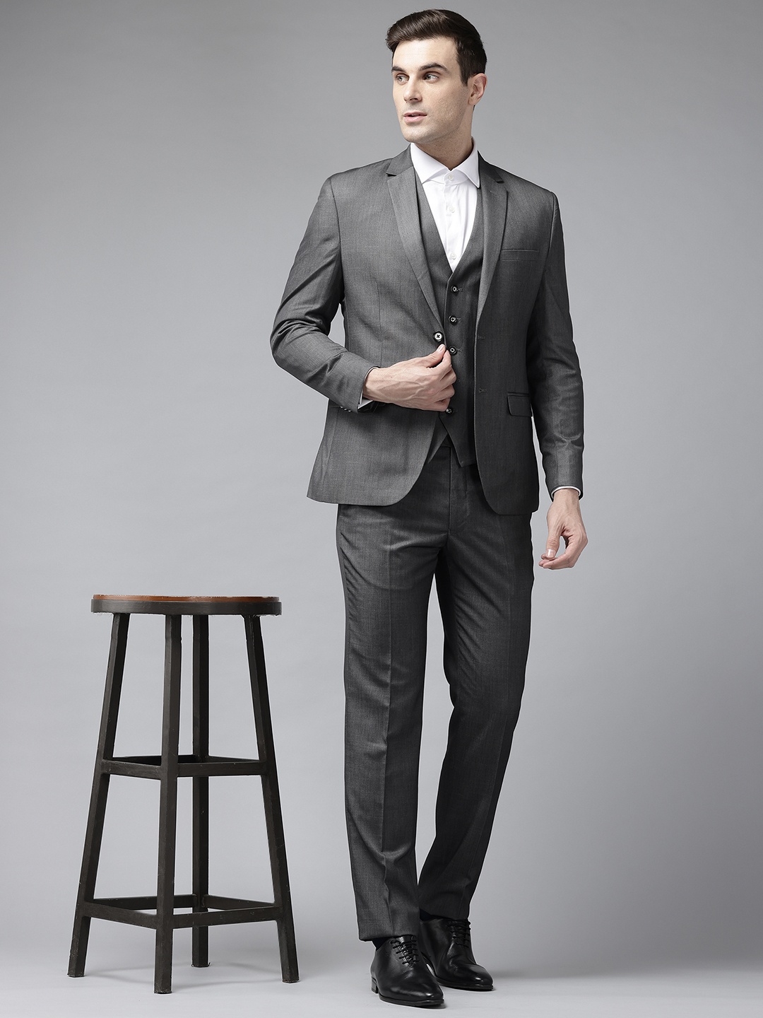 

Park Avenue Men 3-Piece Super Slim Fit Formal Suit, Charcoal