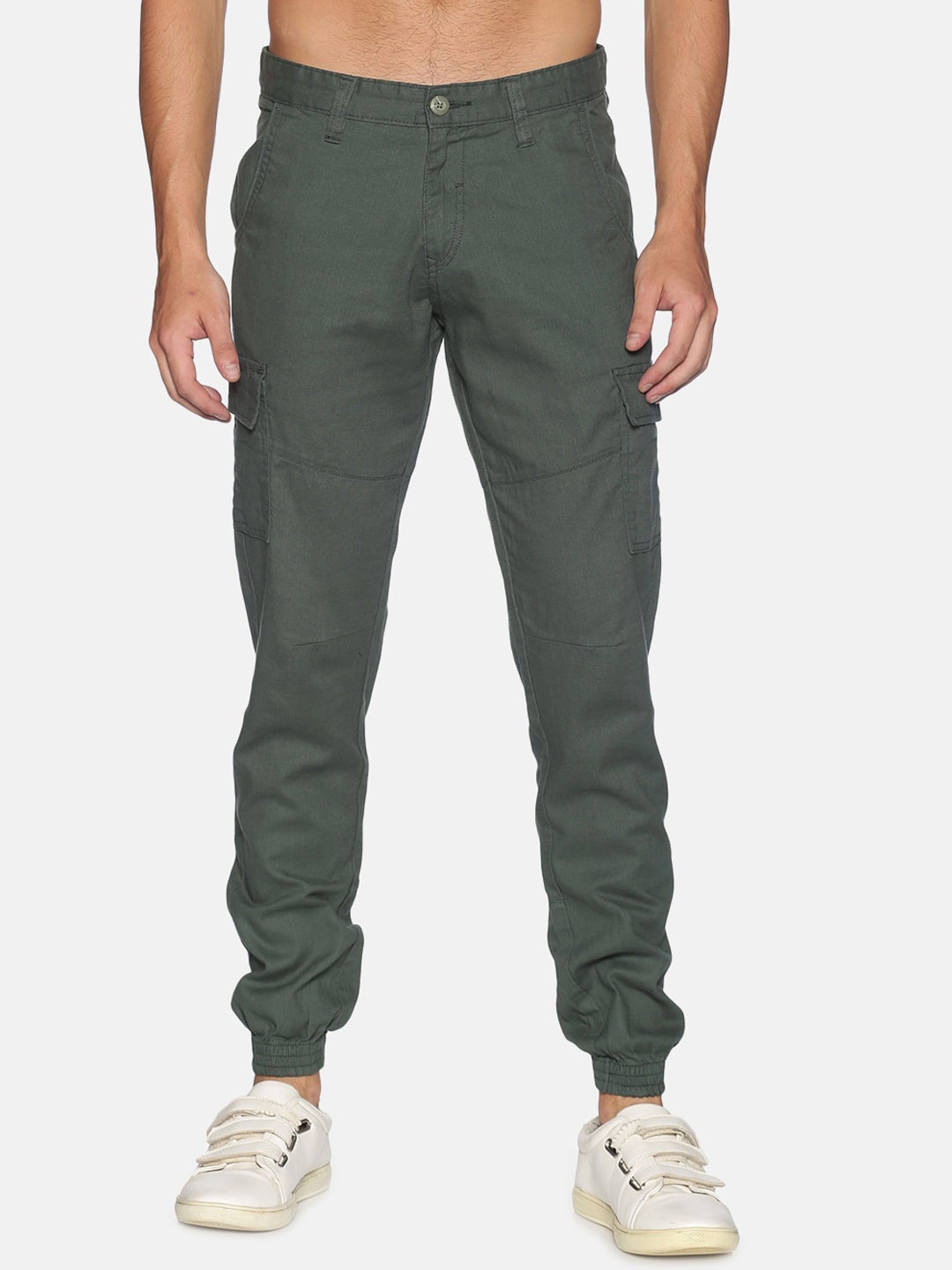 

IVOC Men Slim Fit Pure Cotton Joggers, Green