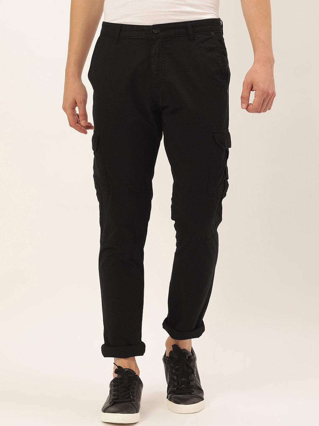 

IVOC Men Slim Fit Cargos Trousers, Brown