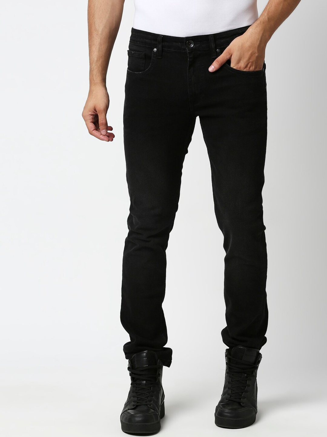 

BAESD Men Classic Low-Rise Stretchable Jeans, Black