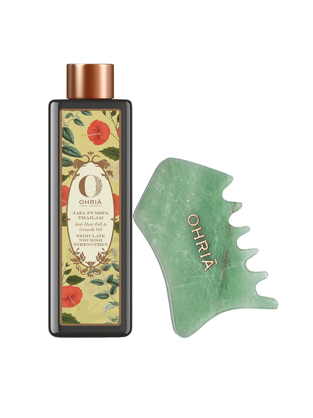 

OHRIA AYURVEDA Ultimate Skin & Hair Growth Tool & Japa Pushpa 50ml, Multi