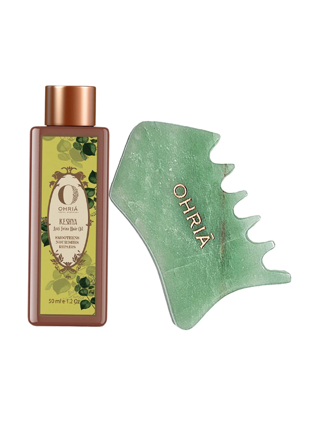 

OHRIA AYURVEDA Damage Repair Tool and Keshya Hair Oil 50ml, Multi