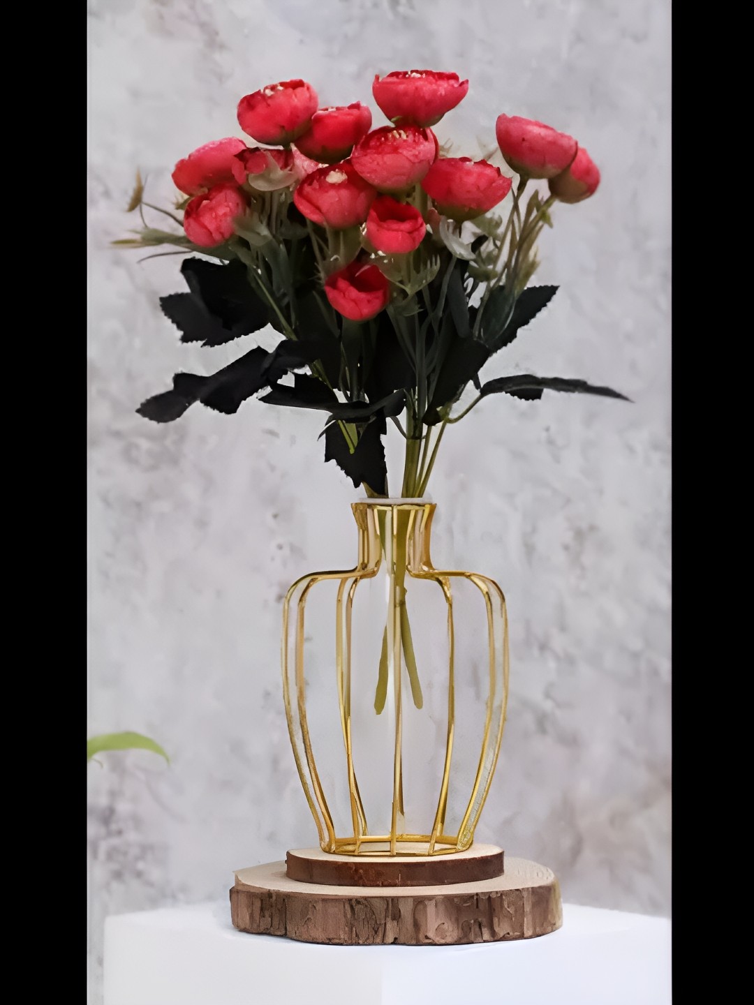 

Satyam Kraft Red 2 Pieces Rose Artificial Flowers