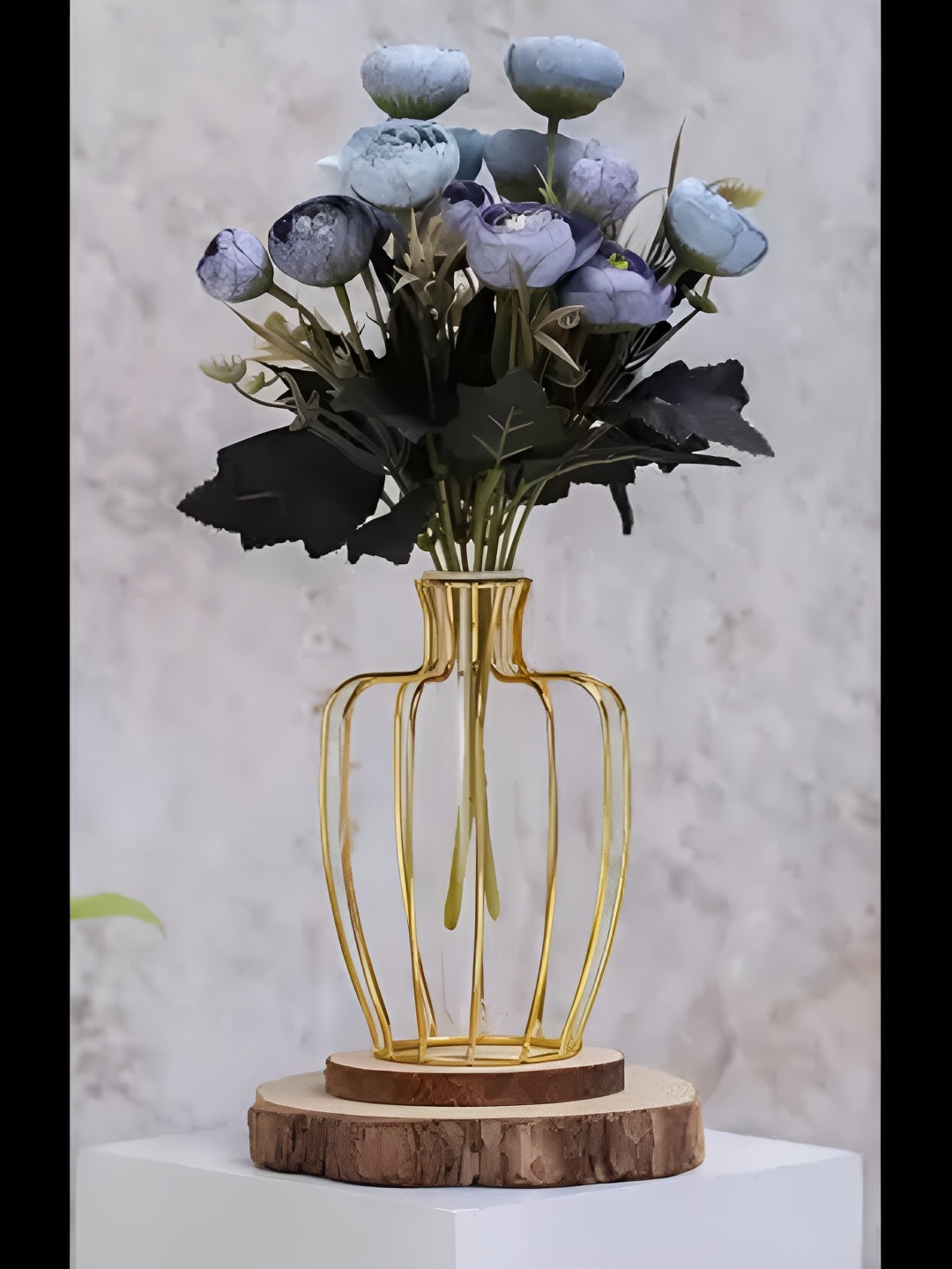 

Satyam Kraft 1 Pieces Blue Artificial Roses Flower