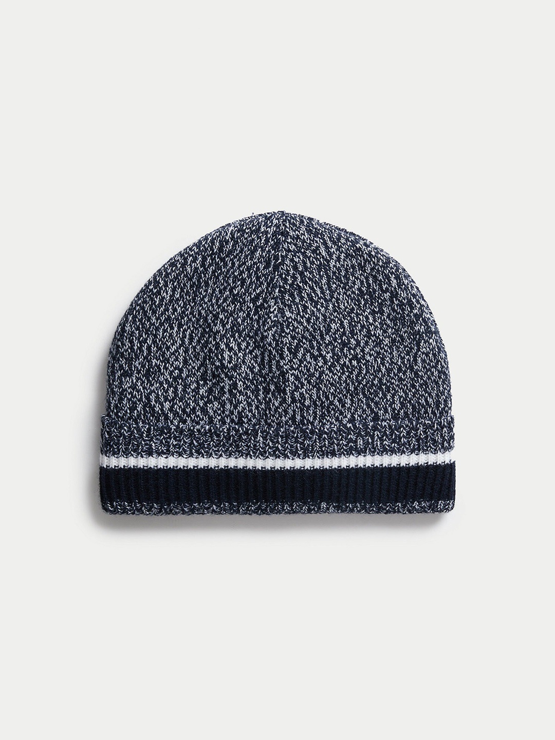 

Marks & Spencer Men Self Design Acrylic Thermowarmth Beanie Cap, Blue