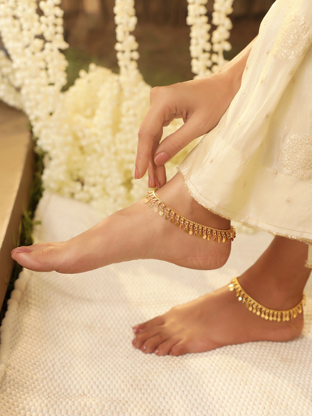 

Rubans Set Of 2 Gold-Plated Anklet