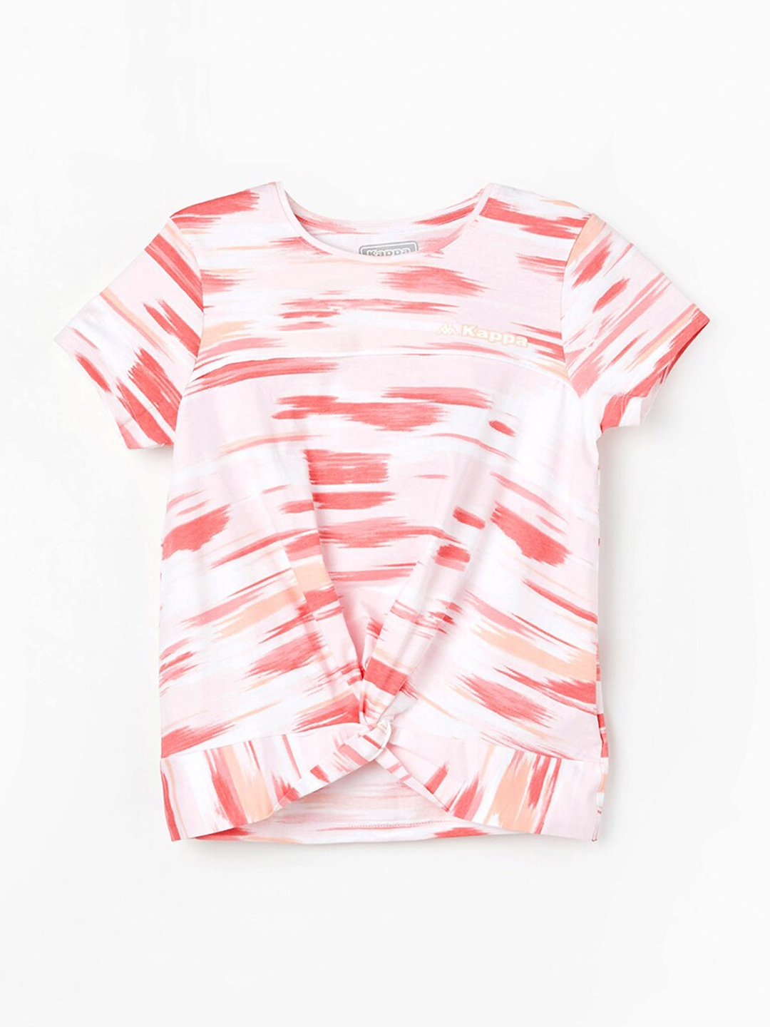 

Kappa Girls Abstract Printed Round Neck T-shirt, White