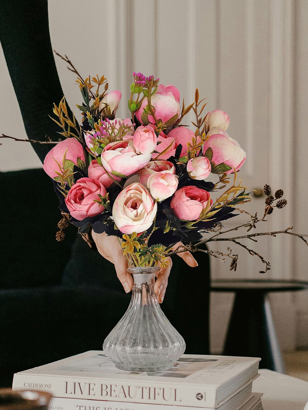 

ARTSY Pink & Peach Artificial Rose Flowers