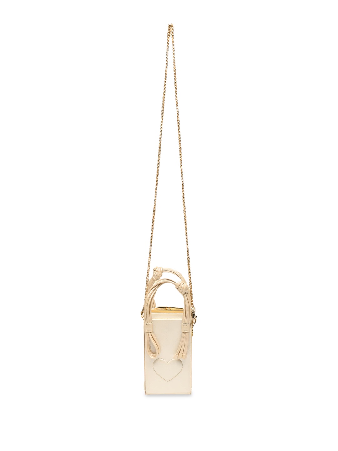 

IMMRI Textured Structured Sling Bag, White